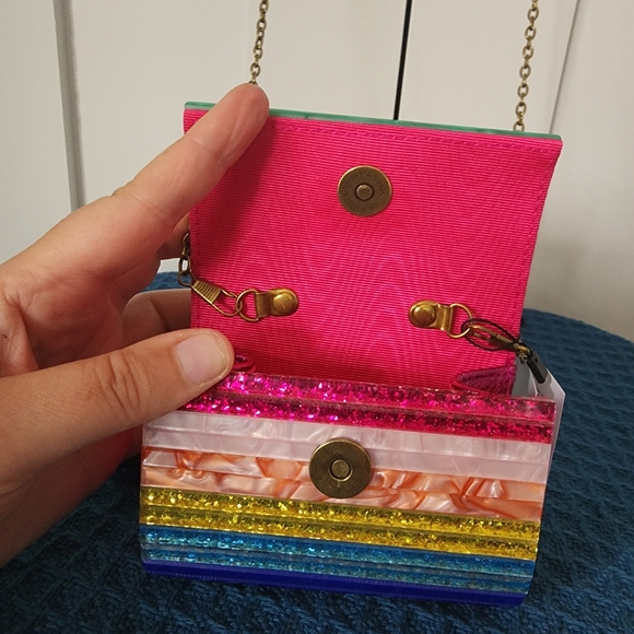 Kurt Geiger NWT Small Rainbow clutch/crossbody - Picture 4 of 5